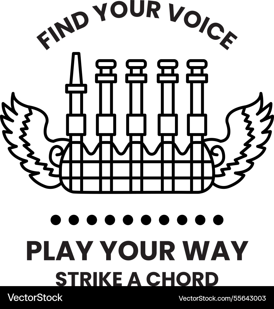 Concept of musical instruments in line art style Concept of musical instruments in line art style Vector Image