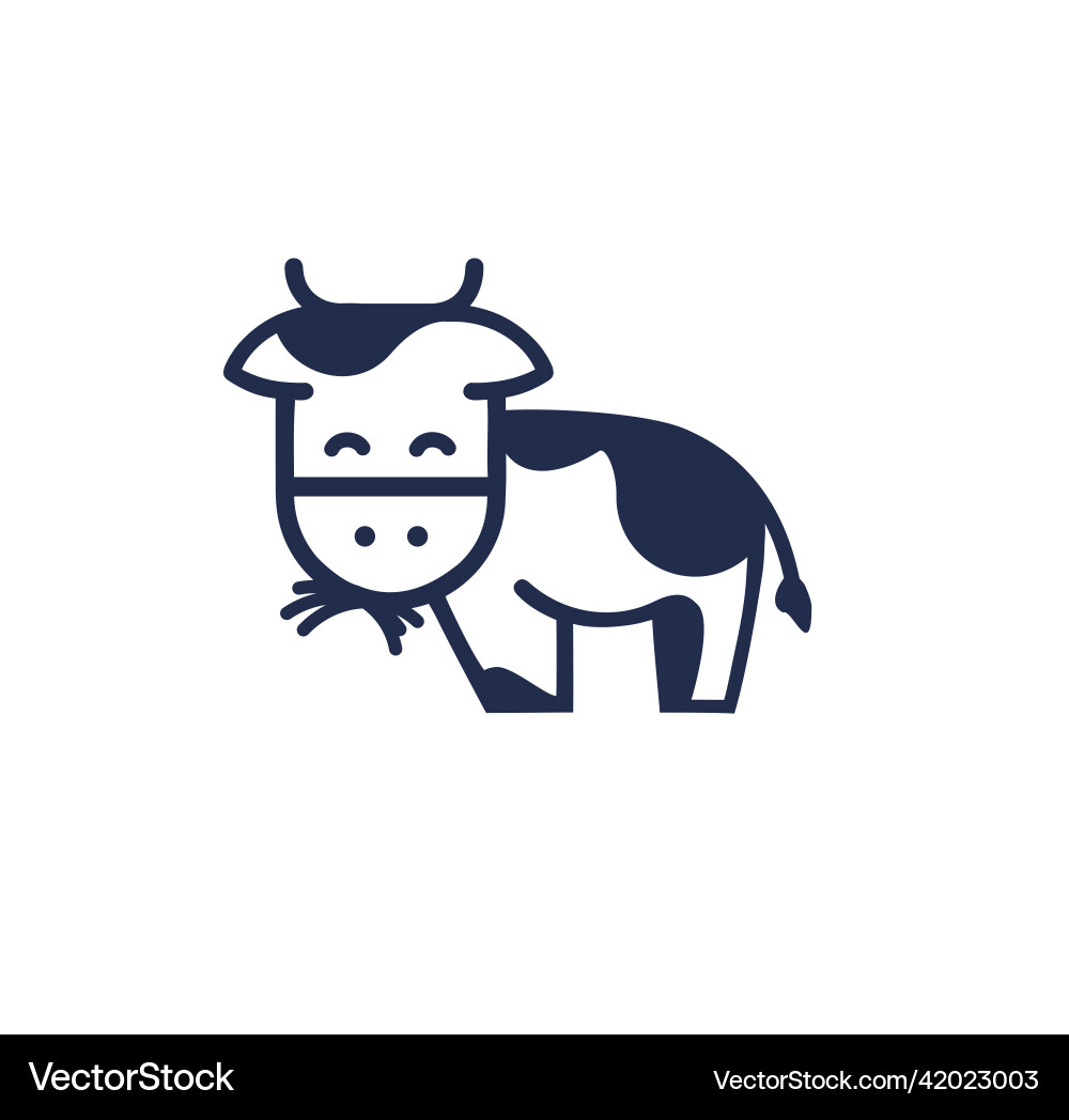Cute minimal cow with dots Vector Image