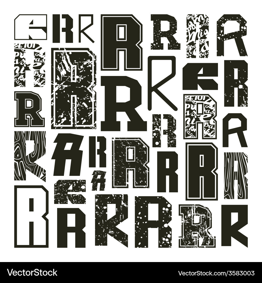 Diverse Letter R Styles vector image