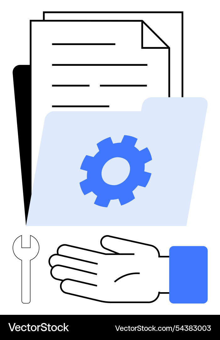 Document management and technical support Document management and technical support vector image
