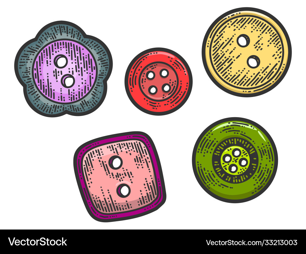 Five Retro Button Set vector image