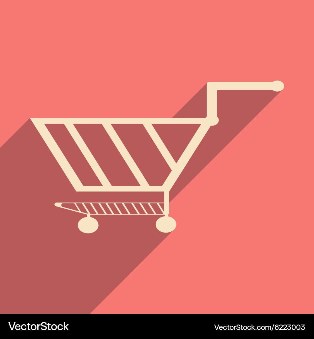 Flat with shadow icon and mobile application vector image