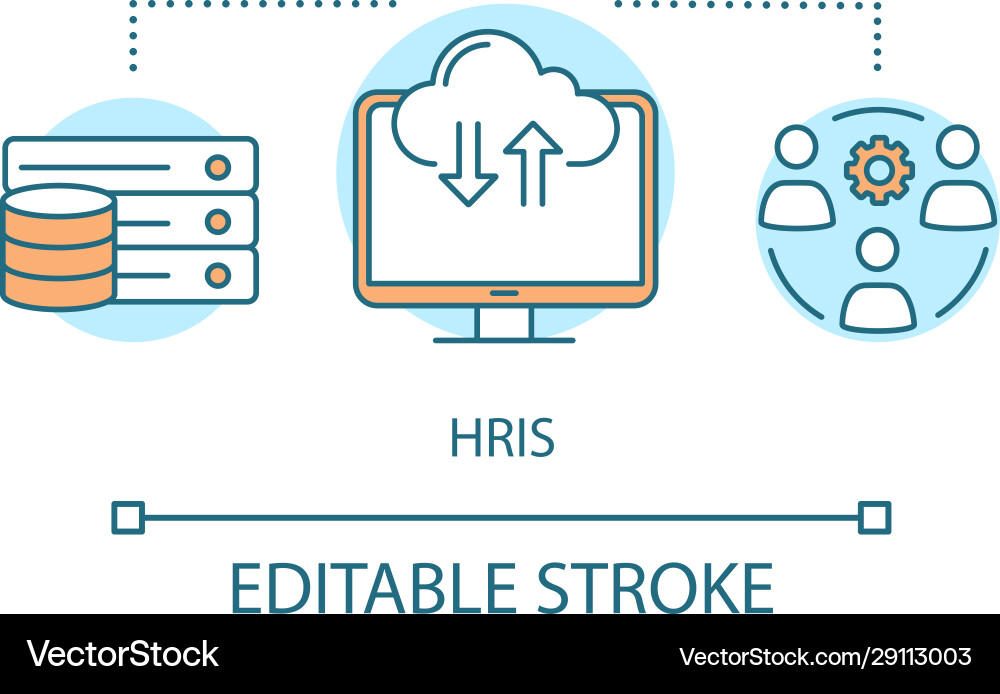 Hris program concept icon Hris program concept icon vector image