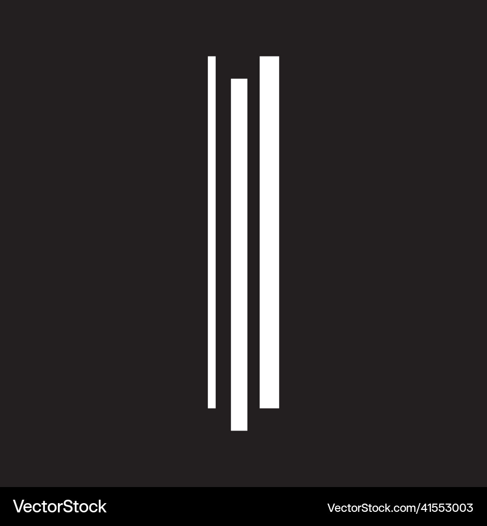 I abstract logo with slice effect design vector image