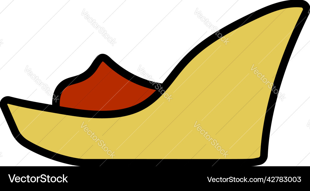 Platform shoe icon vector image