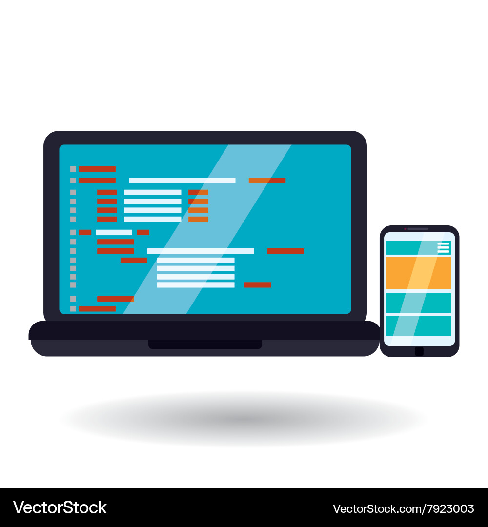 Responsive web design vector image