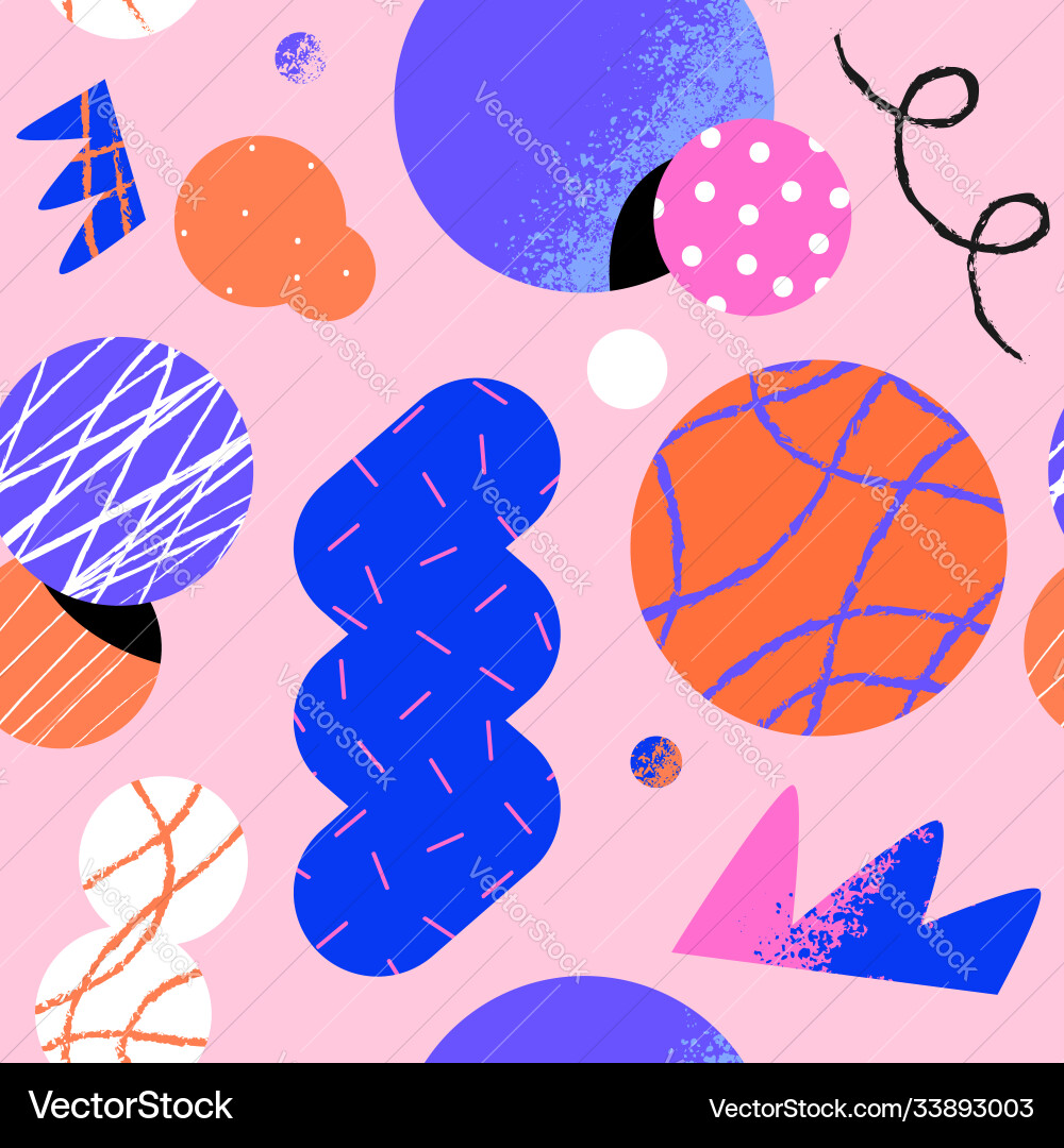 Retro Geometric Shape Pattern vector image