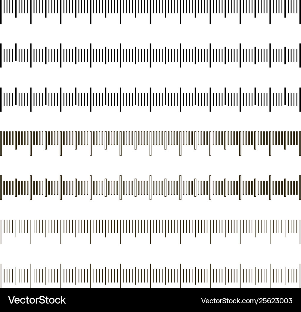 Ruler scale measure or length measurement vector image