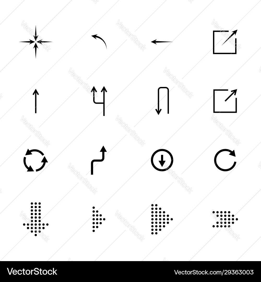 Schwarze Pfeile Symbol gesetzt Zeiger für die Navigation Schwarze Pfeile Symbol gesetzt Zeiger für die Navigation vektorbild
