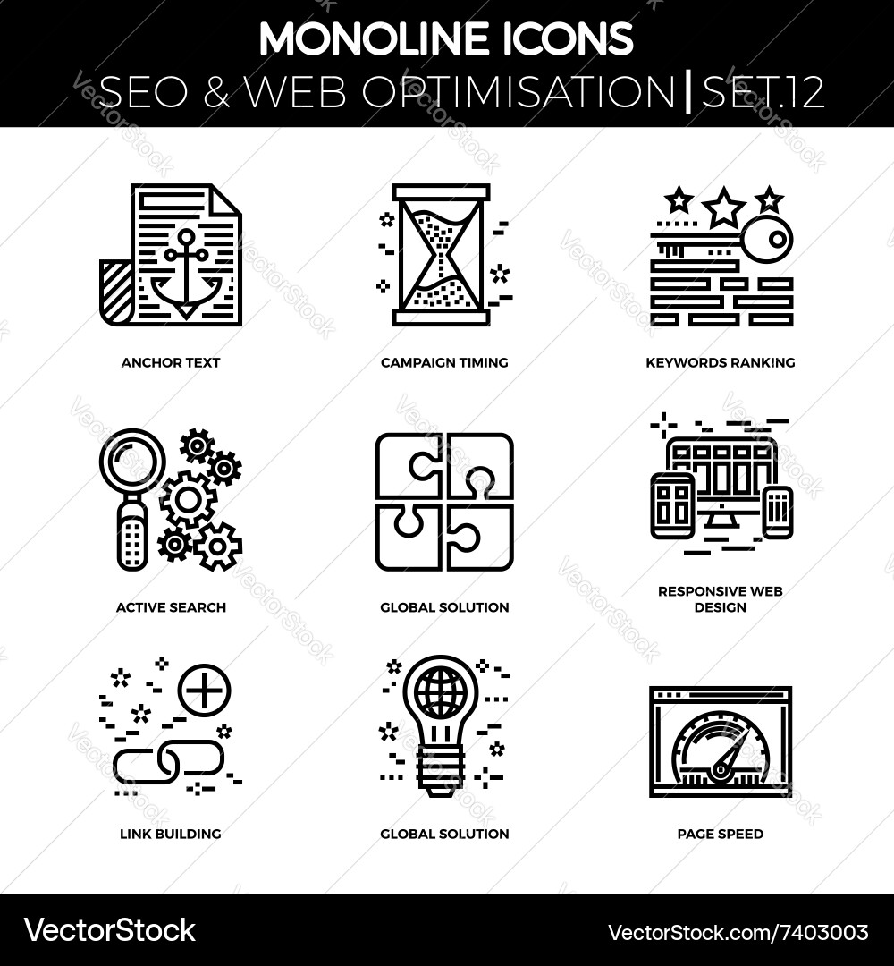 Seo and web opimization vector image