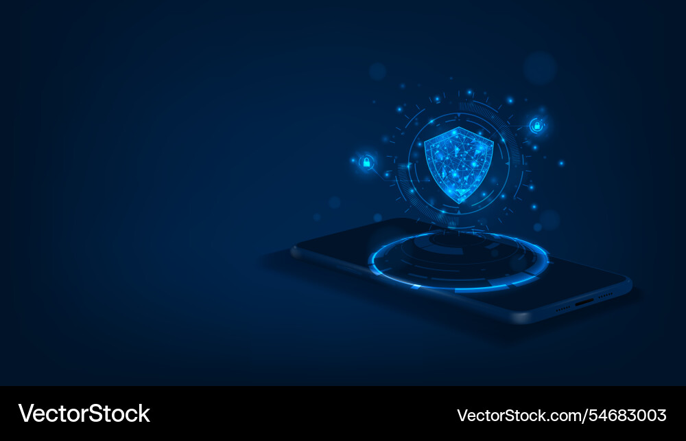 Smartphone Sicherheitskonzept Hi-Tech-Technologie Smartphone Sicherheitskonzept Hi-Tech-Technologie vektorbild