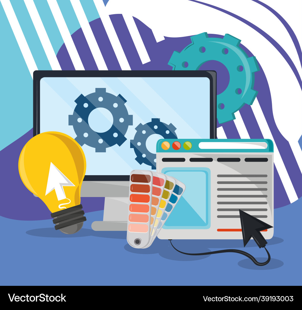 Web design technology Vector Image