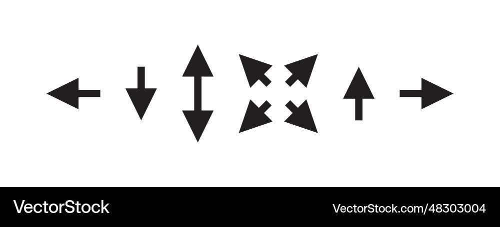 Arrow Icons - Pointer Set vektorbild