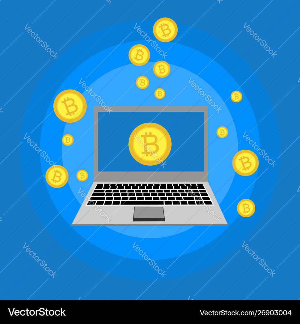 Blockchain scheme mining crypto currency server Blockchain scheme mining crypto currency server vector image