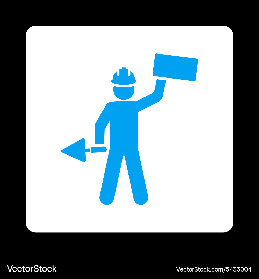 Builder icon from basic plain set vector image