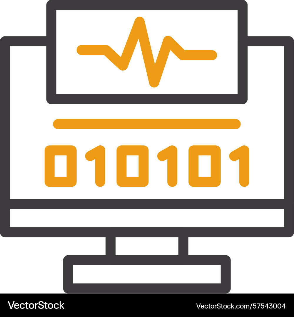 Byte pulse two color icon Vector Image