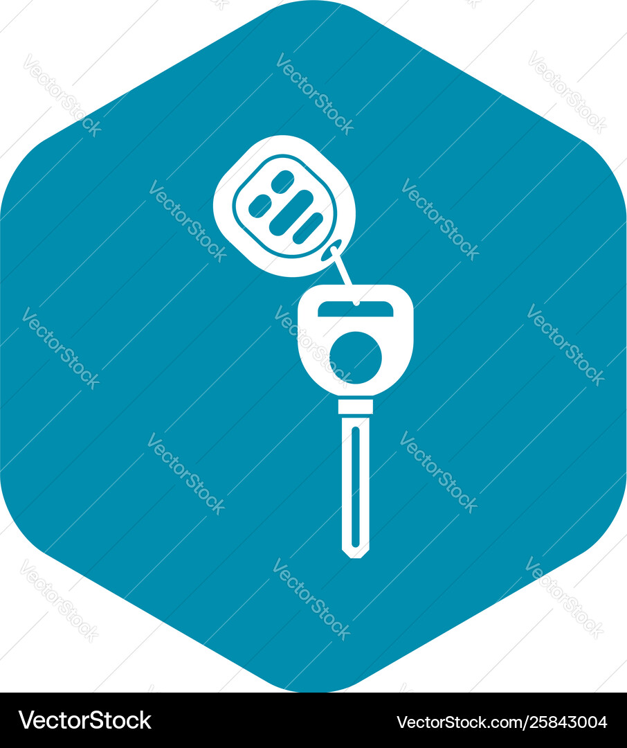 Car key with remote control icon simple style Car key with remote control icon simple style vector image