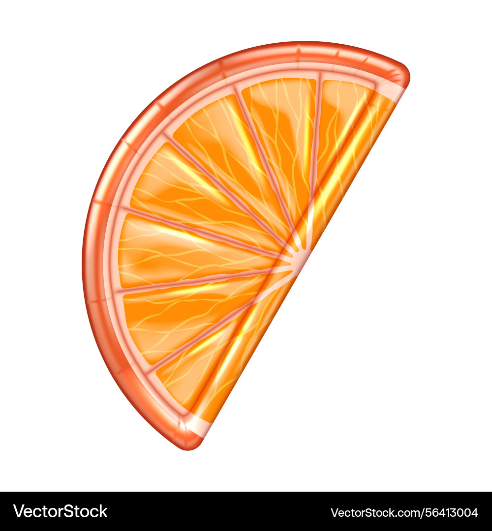 Inflatable orange slice pool float Inflatable orange slice pool float vector image