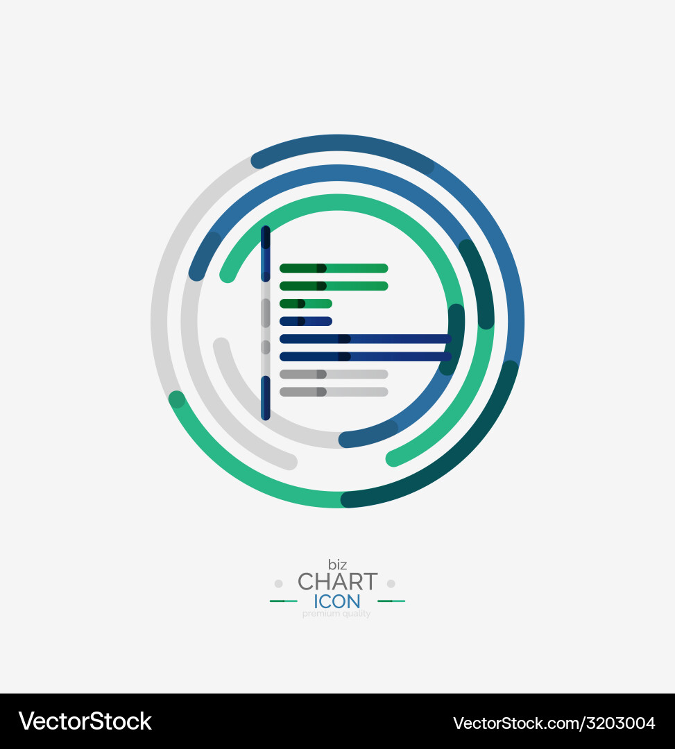 Line graph chart icon Vector Image