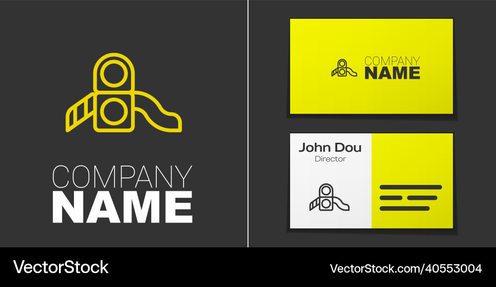 Logotype line slide playground icon isolated Logotype line slide playground icon isolated Vector Image