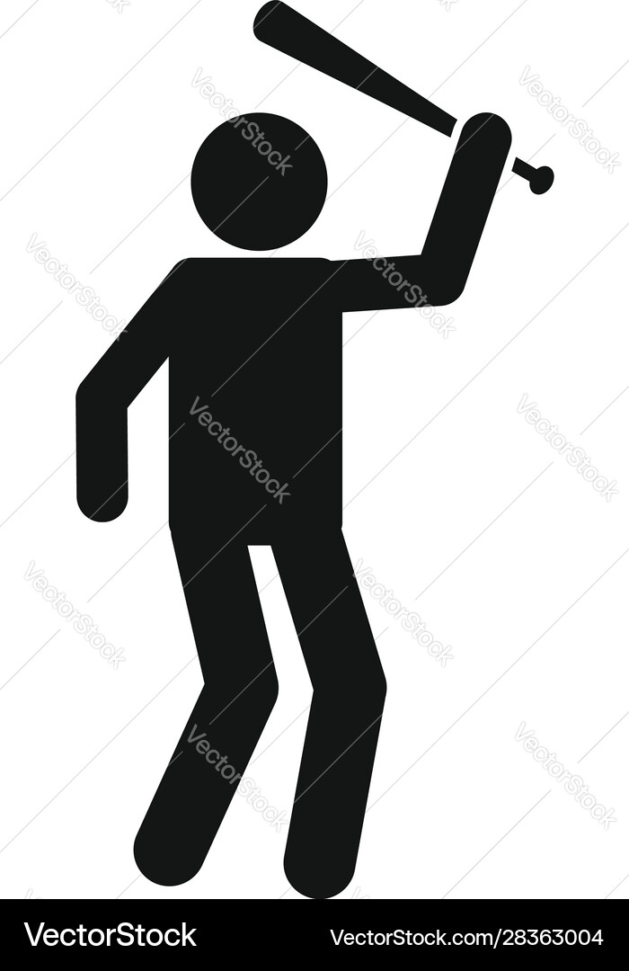 Man prevent violence icon simple style Vector Image