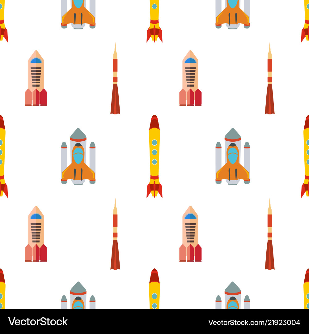 Seamless pattern with space rocket Seamless pattern with space rocket vector image