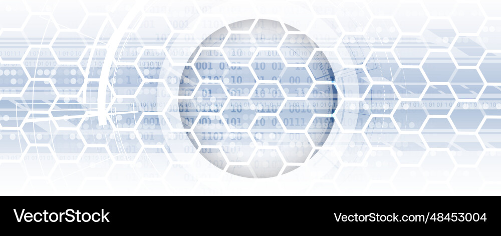 Technology banner design with hexagons abstract Technology banner design with hexagons abstract vector image