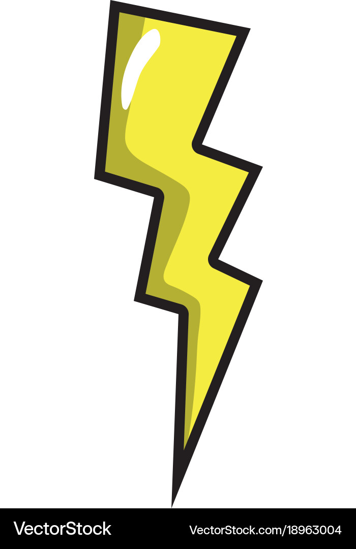 Thunder weather patch style design vector image