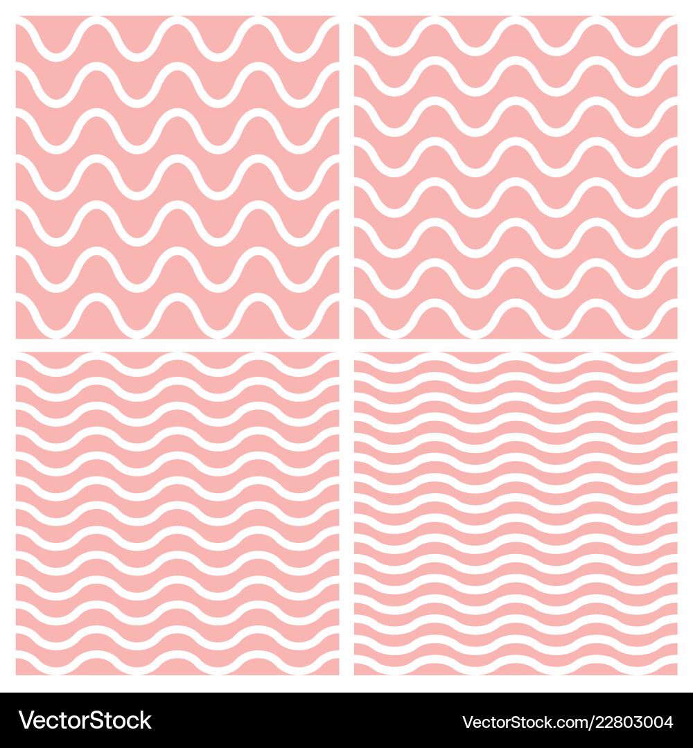 Tile seamless pattern set with wavy background Tile seamless pattern set with wavy background vector image
