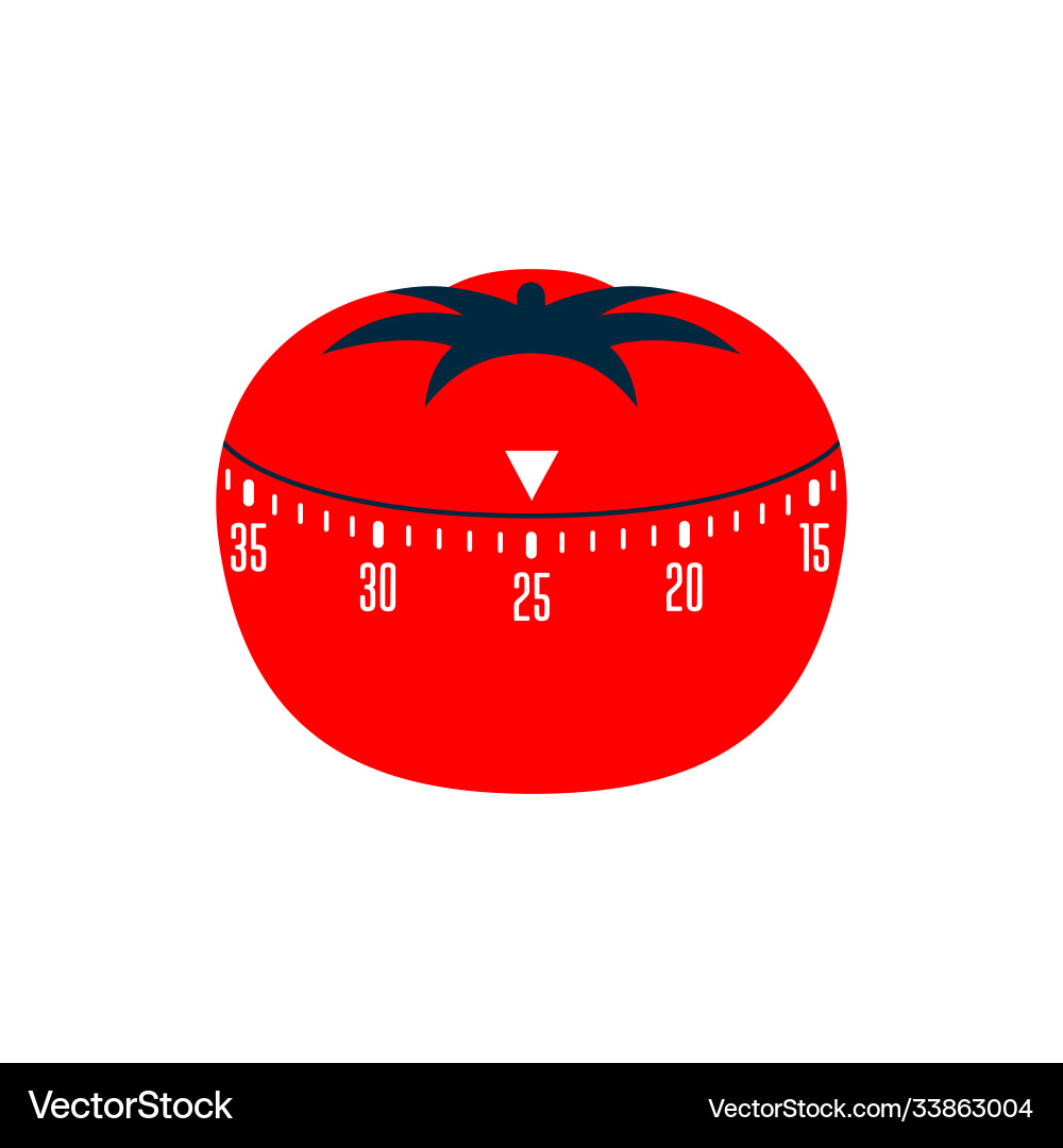 Timer pomodoro time management technique Timer pomodoro time management technique vector image