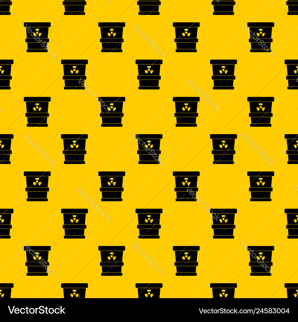 Trashcan containing radioactive waste pattern Trashcan containing radioactive waste pattern vector image