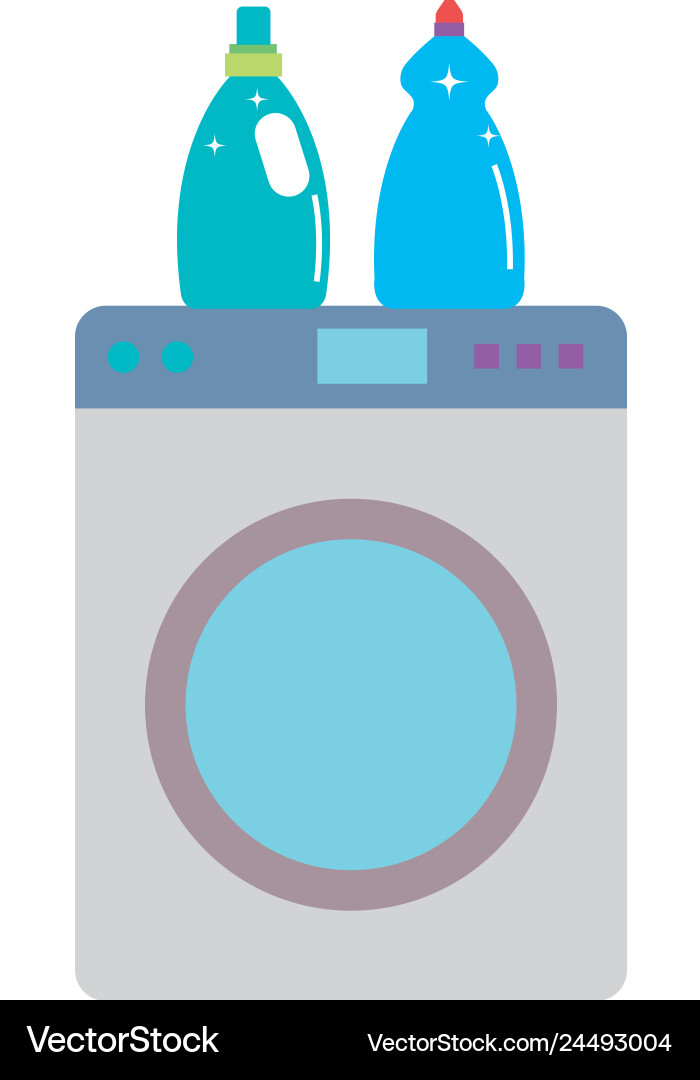 Wash machine laundry service Royalty Free Vector Image
