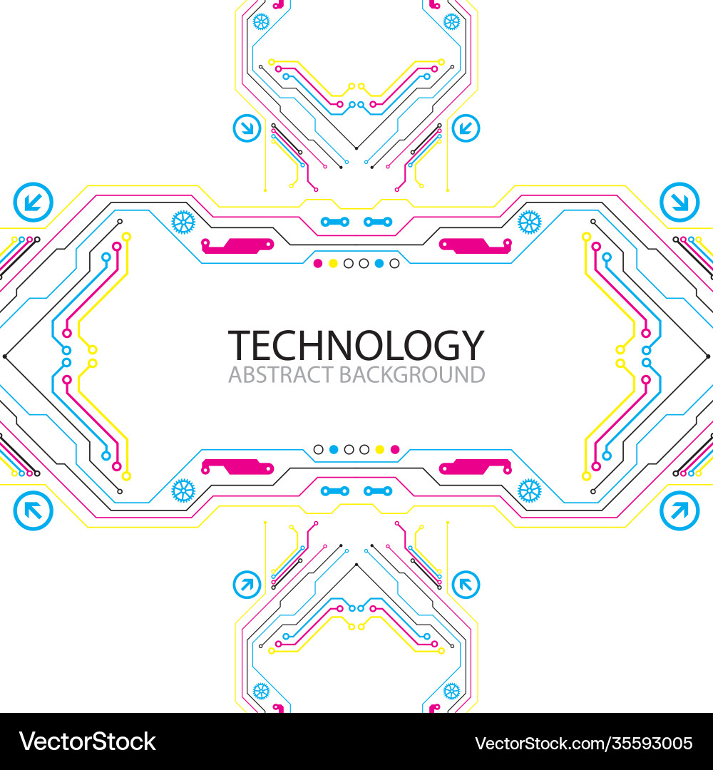 Abstract technological background with various Abstract technological background with various vector image