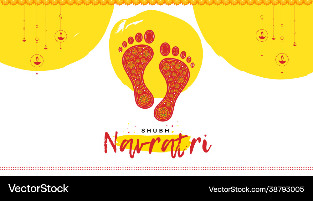 Banner design shubh navratri Banner design shubh navratri vector image