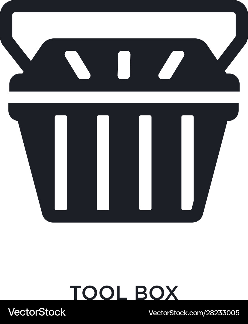 Black tool box isolated icon simple element from Vector Image