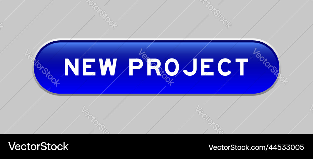 Blue color capsule shape button with word new Blue color capsule shape button with word new vector image