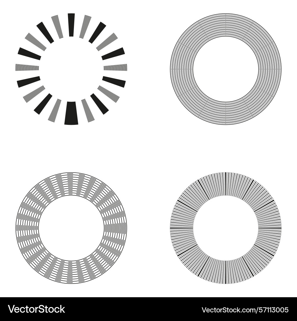 Circle element design repetitive ring pattern Vector Image