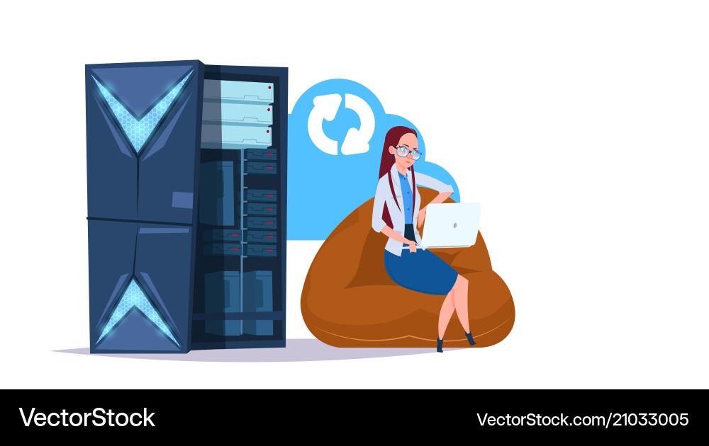 Data storage synchronization cloud center Data storage synchronization cloud center Vector Image