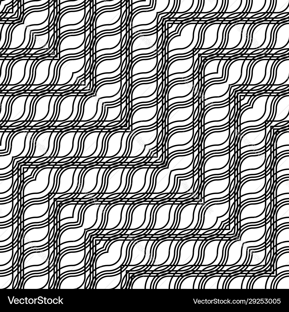 Design seamless monochrome zigzag pattern Vector Image
