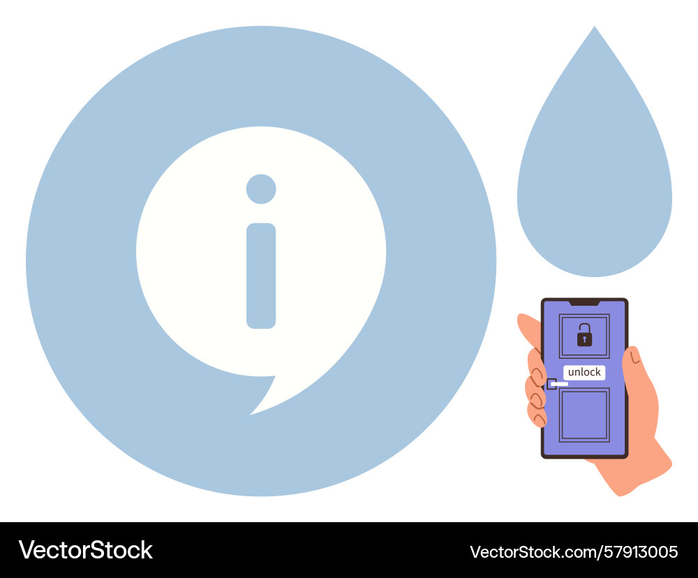 Digital security app unlocking information Digital security app unlocking information vector image
