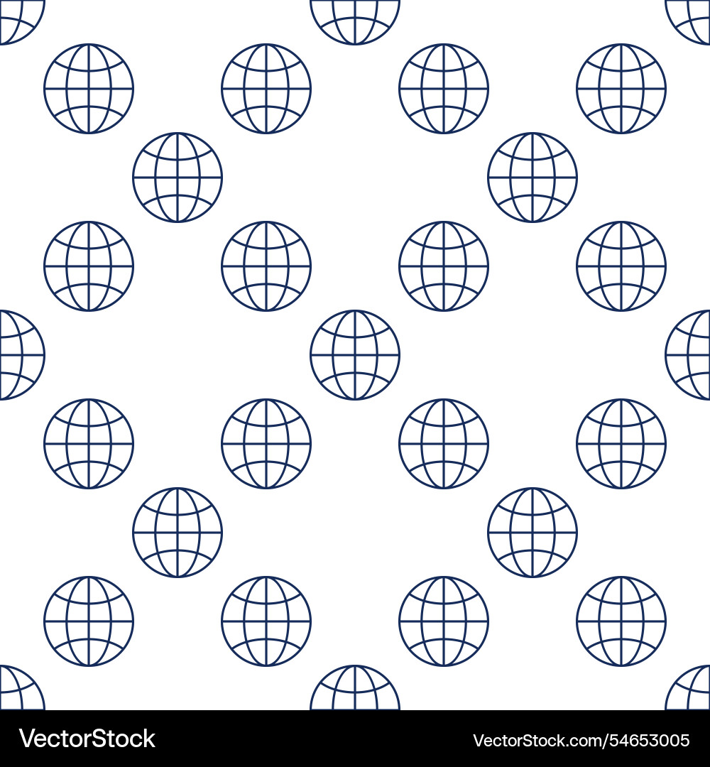 Earth globe simple round seamless pattern Earth globe simple round seamless pattern Vector Image