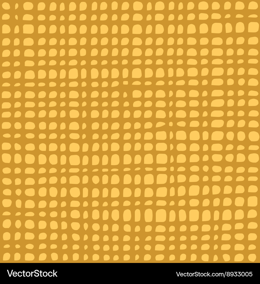 Irregular grid tiled pattern in yellow over orange vector image