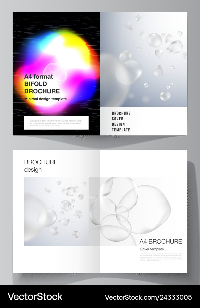 Layout of two a4 format cover mockups Layout of two a4 format cover mockups vector image