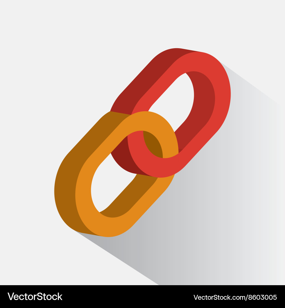 Link symbol design flat connection Vector Image