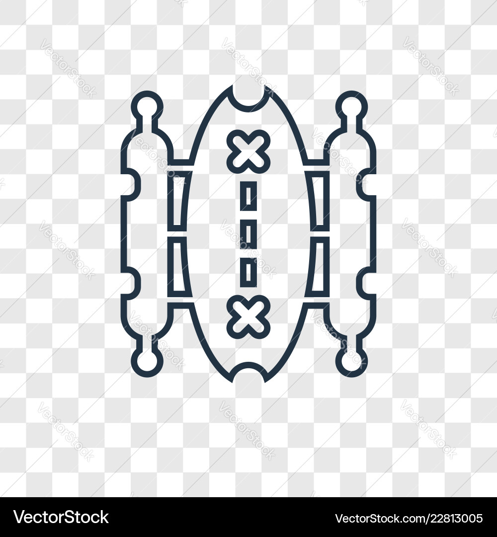 Map concept linear icon isolated on transparent Map concept linear icon isolated on transparent vector image