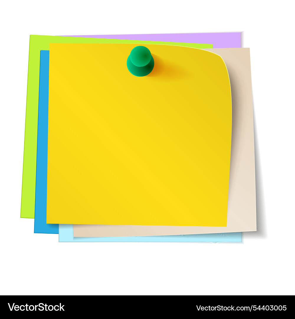 Note sheets of different colors Note sheets of different colors vector image