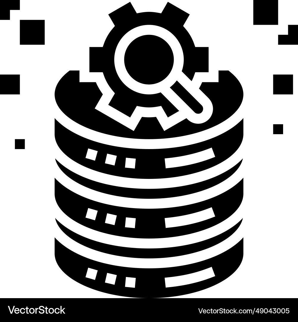 Query optimization database glyph icon Vector Image