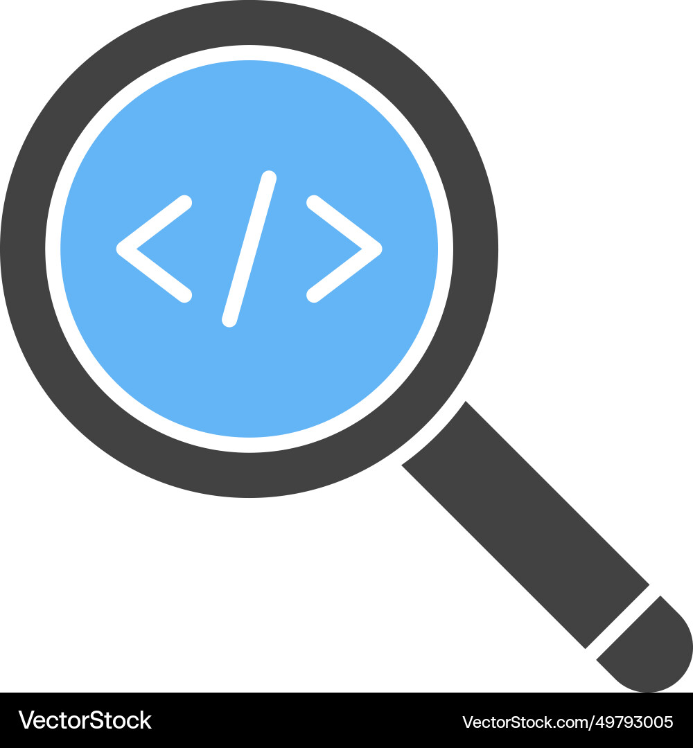Search from code icon image vector image