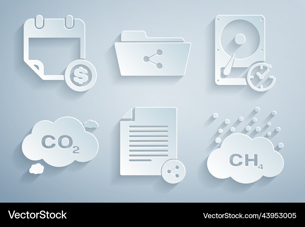 Set share file hard disk drive with clockwise Set share file hard disk drive with clockwise vector image