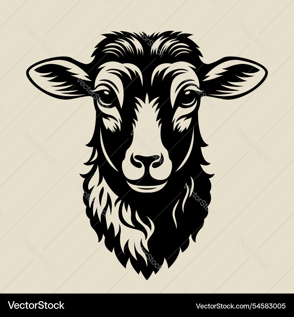 Sheeps head farm animal black color Sheeps head farm animal black color vector image